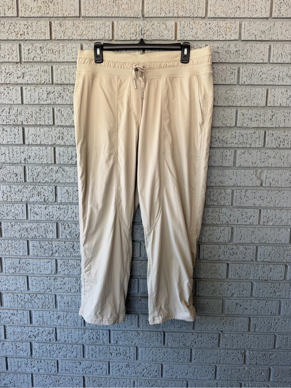 Lululemon Dance Studio Mid-Rise Lined Cropped Pants Trench Tan Size 12